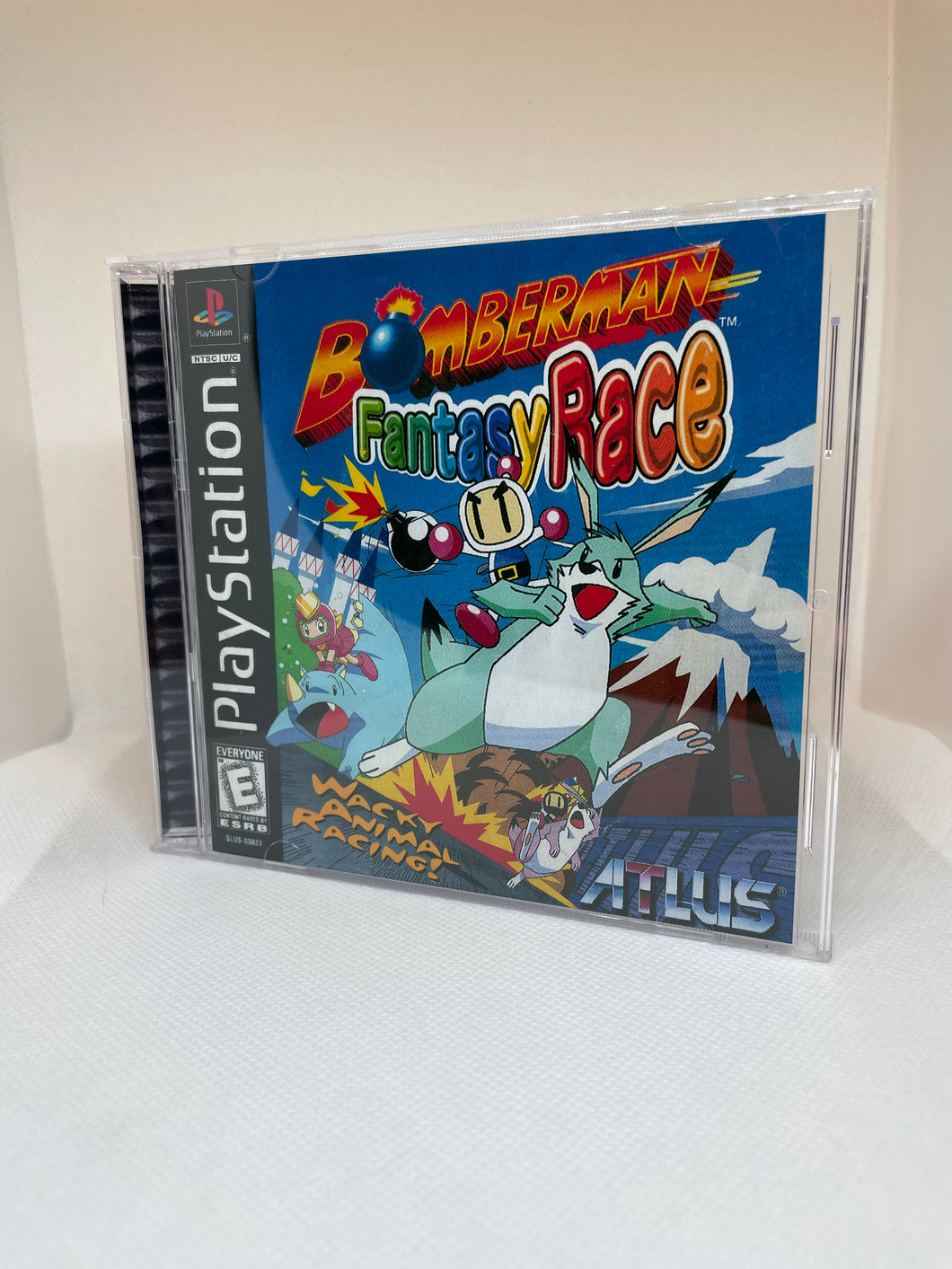 Bomberman Fantasy Race PS1 Reproduction Case