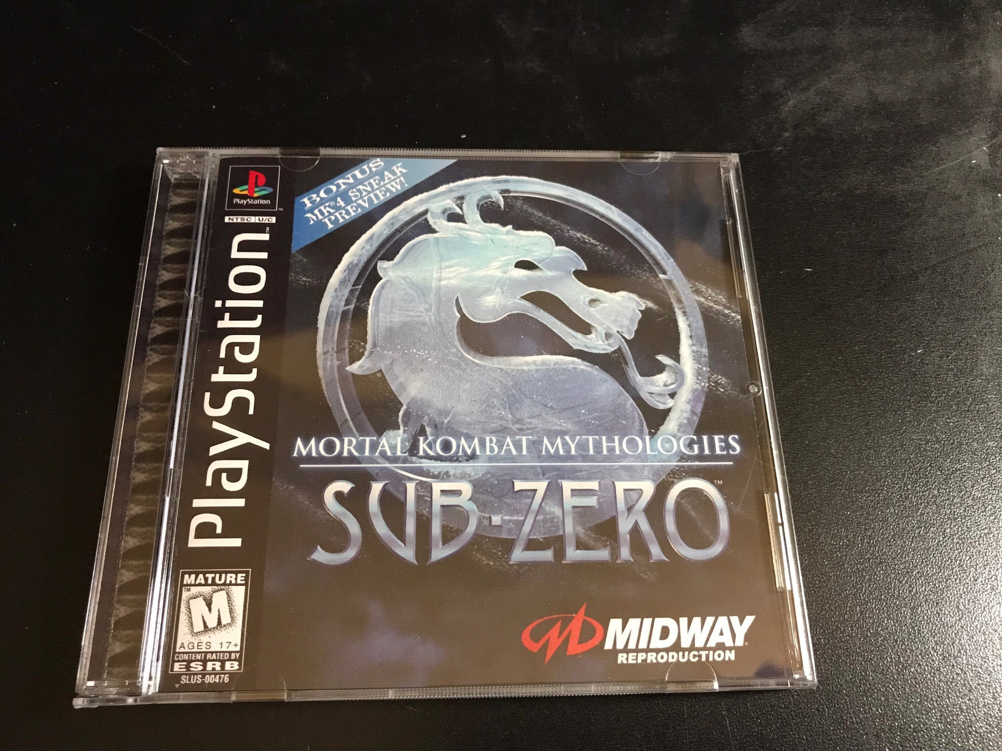 Mortal Kombat Mythologies: Sub-Zero PS1 Reproduction Case ...
