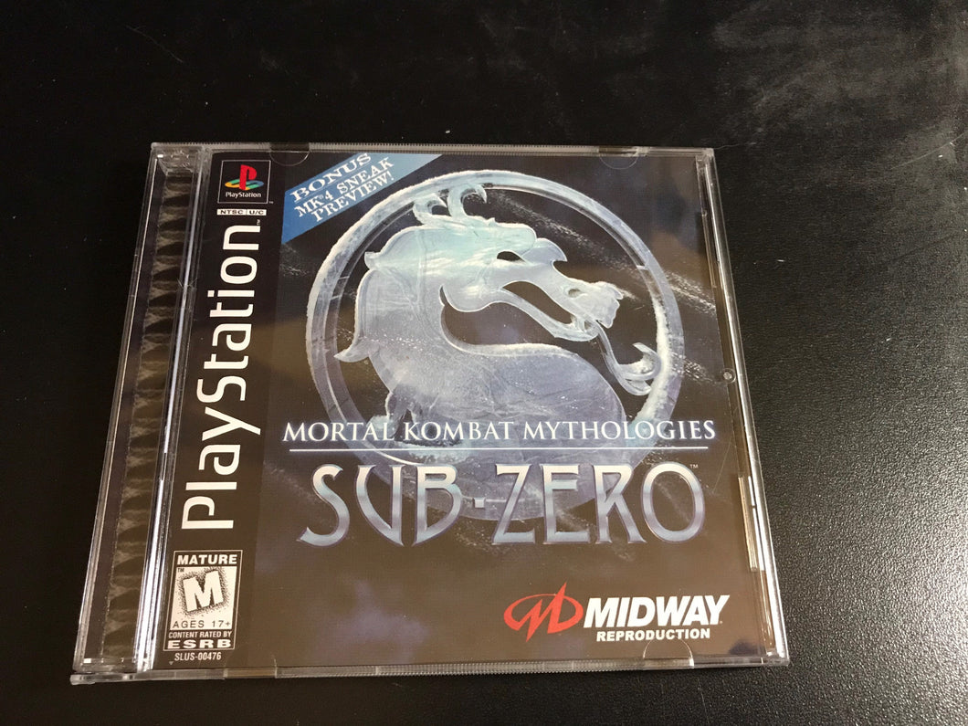 Mortal Kombat Mythologies: Sub-Zero PS1 Reproduction Case