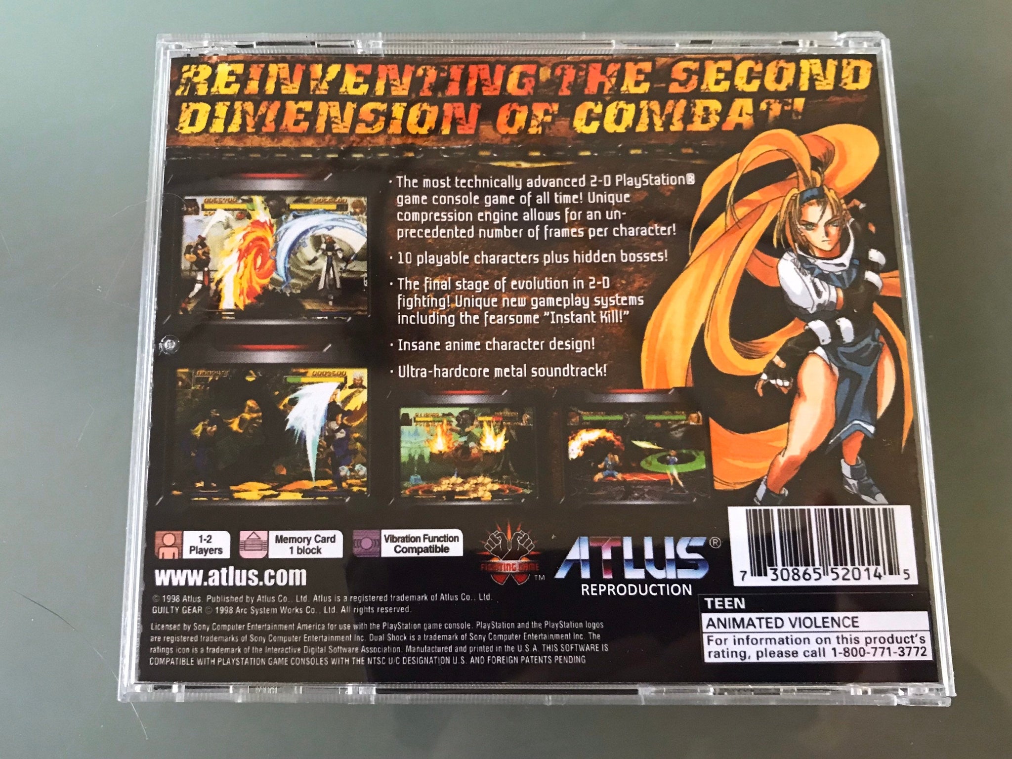 guilty gear ps1 Guilty Gear PS1 Reproduction Case With Case