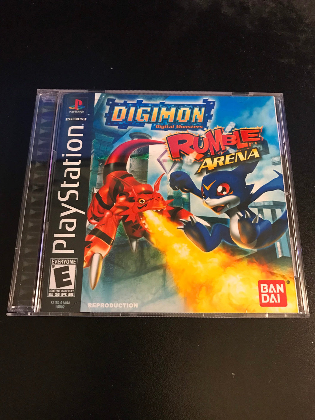 Digimon Rumble Arena PS1 Reproduction Case