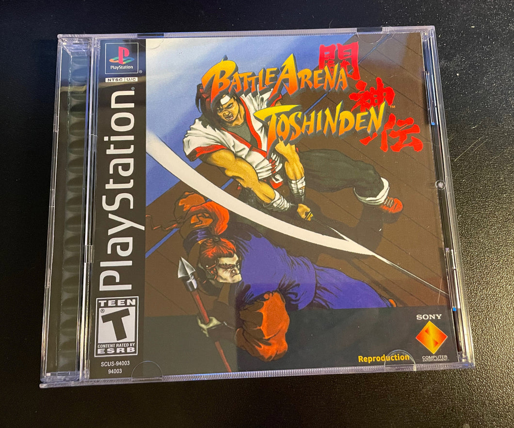 Battle Arena Toshinden PS1 Reproduction Case