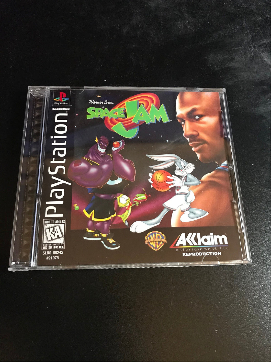 Space Jam PS1 Reproduction Case