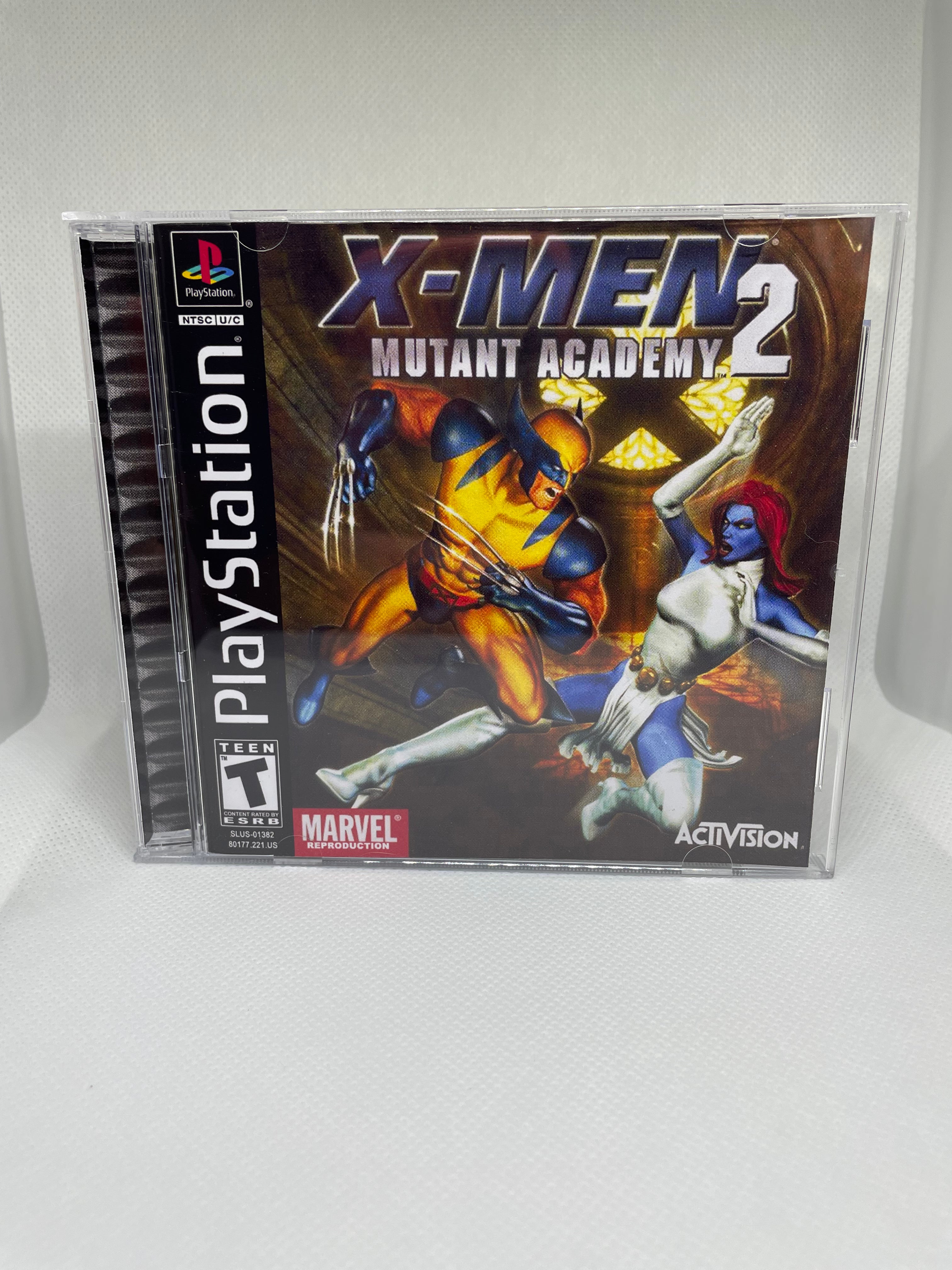 X-Men Mutant Academy 2 PS1 Reproduction Case - Mogster Reproductions