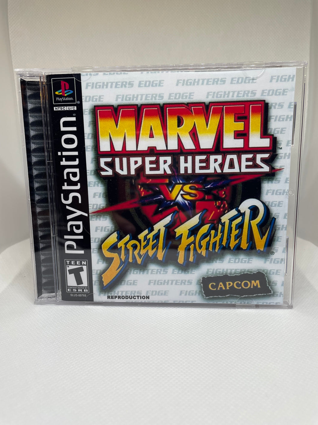 Marvel Super Heroes vs Street Fighter PS1 Reproduction Case