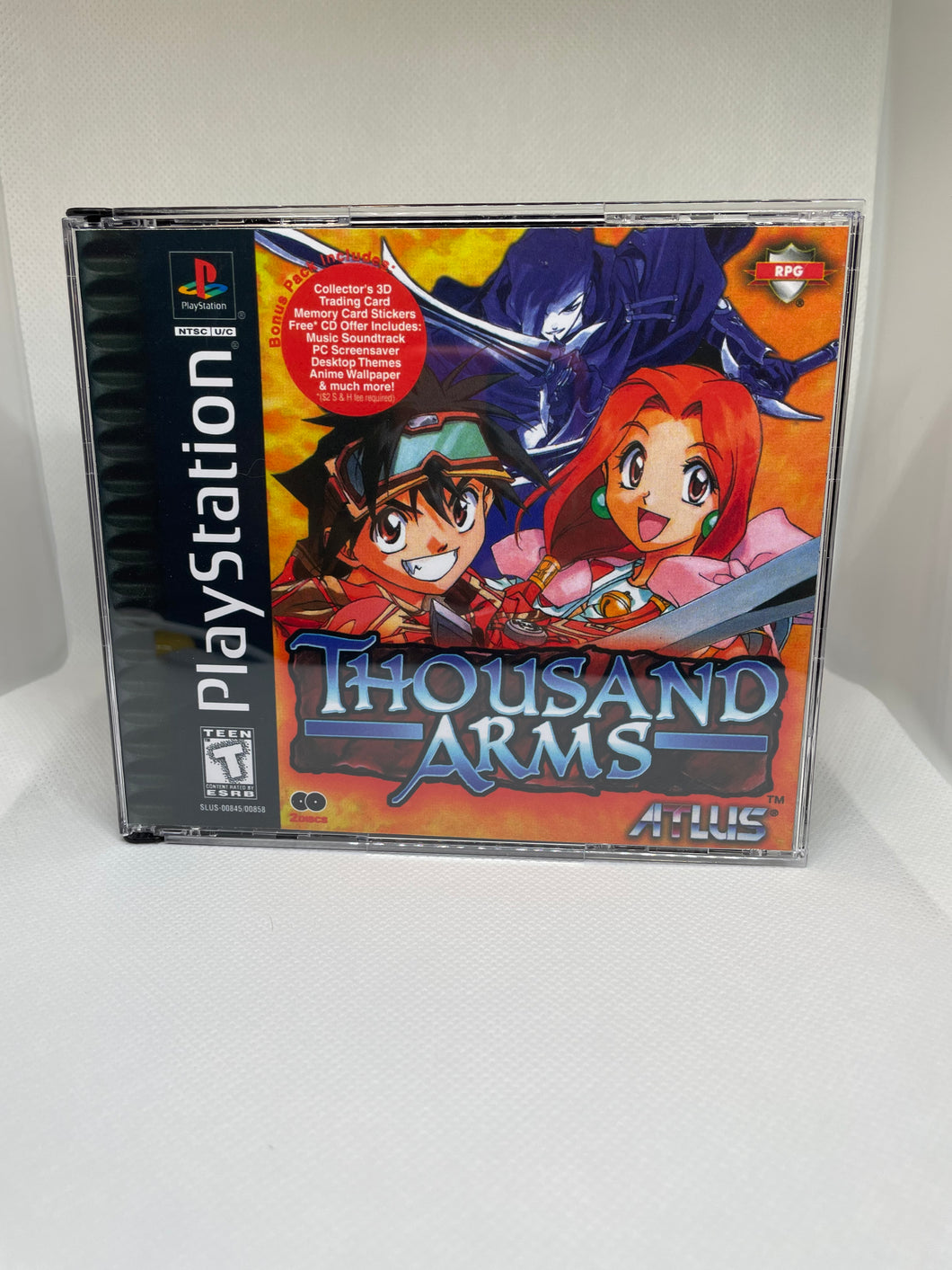 Thousand Arms PS1 RPG Reproduction Case